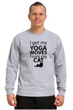 Толстовка, свитшот, футболка I got my yoga moves from my cat