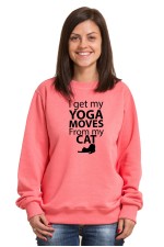 Толстовка, свитшот, футболка I got my yoga moves from my cat