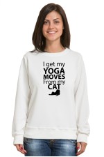 Толстовка, свитшот, футболка I got my yoga moves from my cat