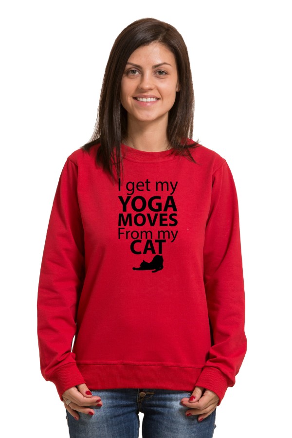Толстовка, свитшот, футболка I got my yoga moves from my cat