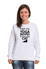 Толстовка, свитшот, футболка I got my yoga moves from my cat