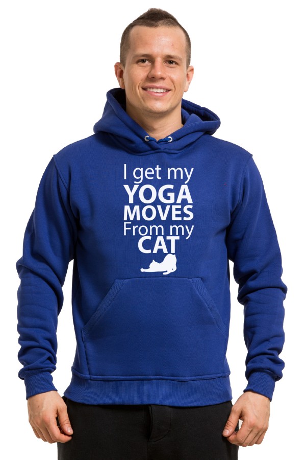 Толстовка, свитшот, футболка I got my yoga moves from my cat