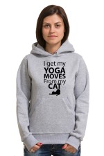 Толстовка, свитшот, футболка I got my yoga moves from my cat