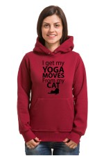 Толстовка, свитшот, футболка I got my yoga moves from my cat
