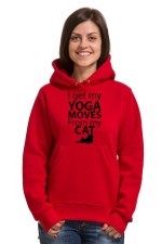 Толстовка, свитшот, футболка I got my yoga moves from my cat