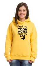 Толстовка, свитшот, футболка I got my yoga moves from my cat