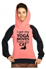 Толстовка, свитшот, футболка I got my yoga moves from my cat
