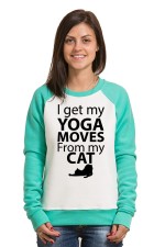 Толстовка, свитшот, футболка I got my yoga moves from my cat
