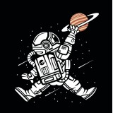 Толстовка, свитшот, футболка с рисунком космонавта Space Jump