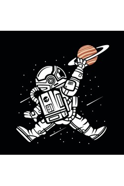 Толстовка, свитшот, футболка с рисунком космонавта Space Jump