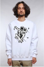 Толстовка, свитшот, футболка Астронавт - скейтер