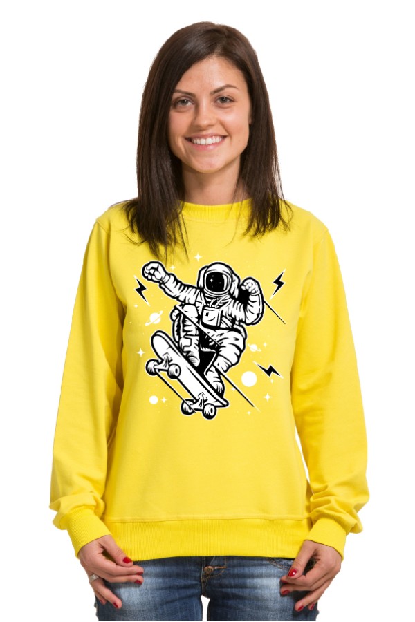 Толстовка, свитшот, футболка Астронавт - скейтер
