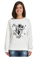 Толстовка, свитшот, футболка Астронавт - скейтер