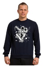 Толстовка, свитшот, футболка Астронавт - скейтер