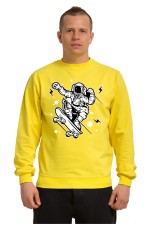 Толстовка, свитшот, футболка Астронавт - скейтер