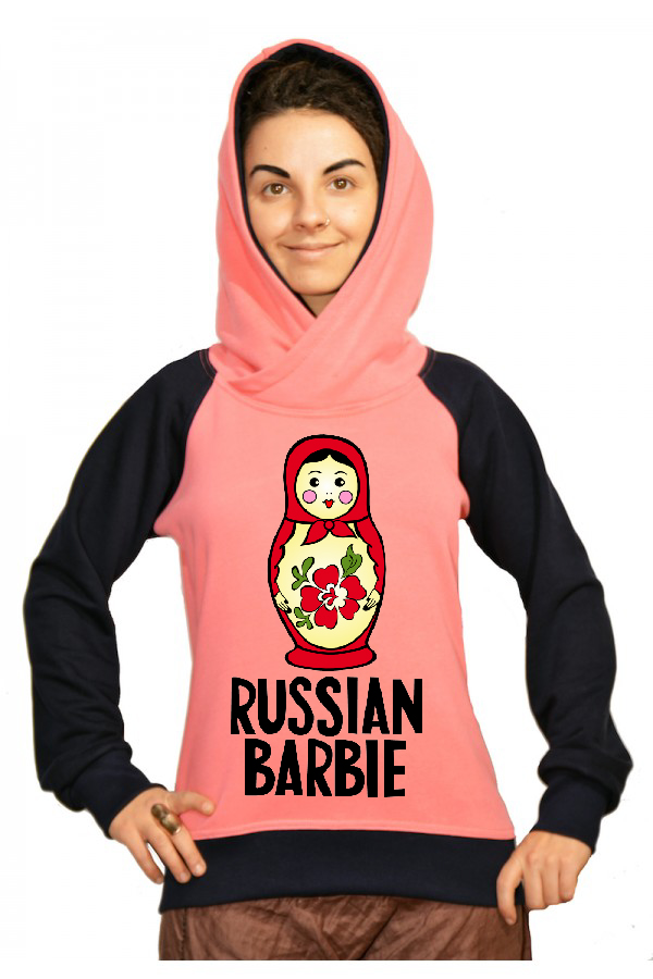 Толстовка, свитшот или футболка с принтом Russian Barbie (матрешка)