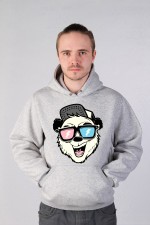  Худи с принтом Медведь в очках, свитшот с принтом Медведь в очках, футболка с принтом Медведь в очках