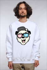  Худи с принтом Медведь в очках, свитшот с принтом Медведь в очках, футболка с принтом Медведь в очках