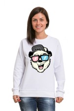  Худи с принтом Медведь в очках, свитшот с принтом Медведь в очках, футболка с принтом Медведь в очках