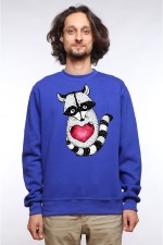  Худи с принтом  Енот с сердцем, свитшот с принтом Енот с сердцем, футболка с принтом Енот с сердцем