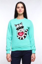  Худи с принтом  Енот с сердцем, свитшот с принтом Енот с сердцем, футболка с принтом Енот с сердцем