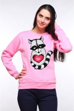  Худи с принтом  Енот с сердцем, свитшот с принтом Енот с сердцем, футболка с принтом Енот с сердцем