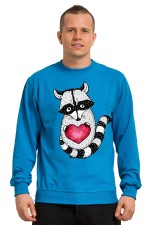  Худи с принтом  Енот с сердцем, свитшот с принтом Енот с сердцем, футболка с принтом Енот с сердцем