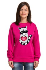  Худи с принтом  Енот с сердцем, свитшот с принтом Енот с сердцем, футболка с принтом Енот с сердцем