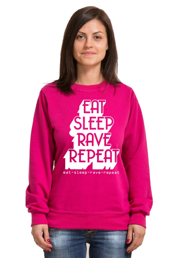 Толстовка, свитшот, футболка Eat Sleep Rave repeat