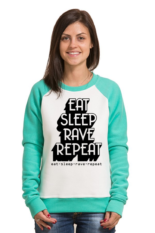 Толстовка, свитшот, футболка Eat Sleep Rave repeat