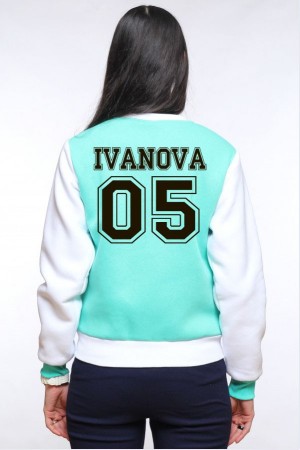 Колледж куртка с цифрой и фамилией женская