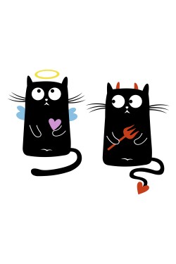 Парные свитшоты для влюбленных с котами