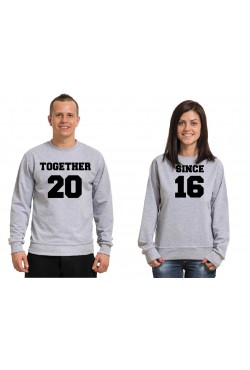 Парные свитшоты Together Since ... (Вместе с ...) - 2 свитшота