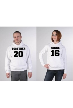 Худи парная Together Since ... (Вместе с ...) - 2 толстовки Худи парная Together Since ... (Вместе с ...) - 2 толстовки