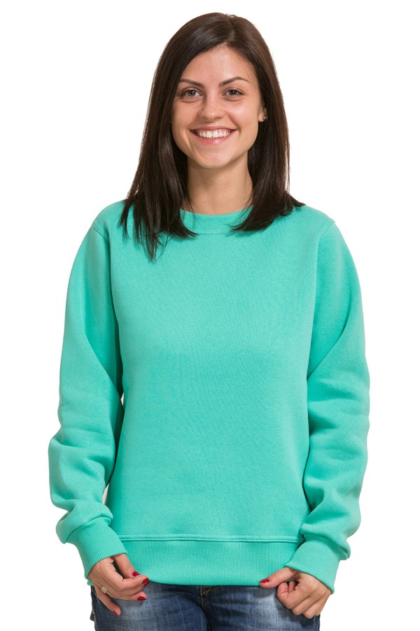  Mint Sweatshirt Woman L-44-46-Woman-(Женский)    Женский мятный свитшот утепленный 320гр/м2 