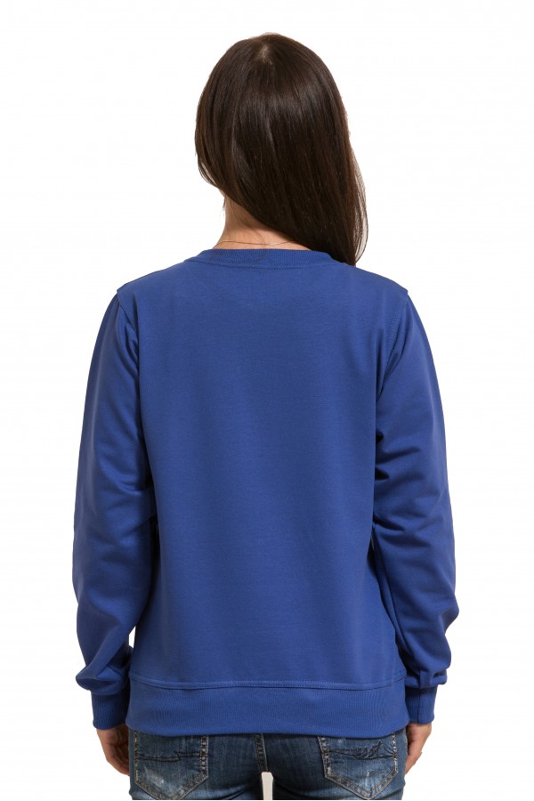 Подростковый ярко-синий свитшот летний 210гр/м2   Магазин Толстовок Свитшот летний женский классический (базовый)