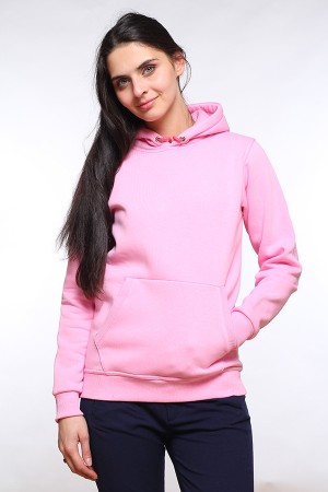Pink Color Hoodie Woman Classic Женская розовая толстовка худи классическая 320гр/м.кв