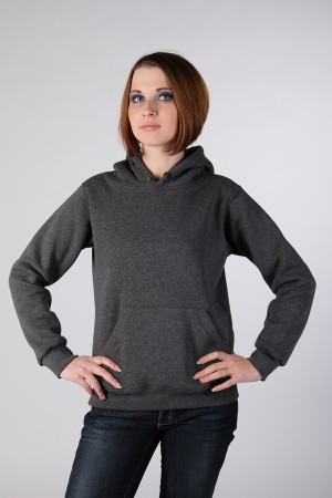 Женская темно-серая толстовка (цвет антрацит)