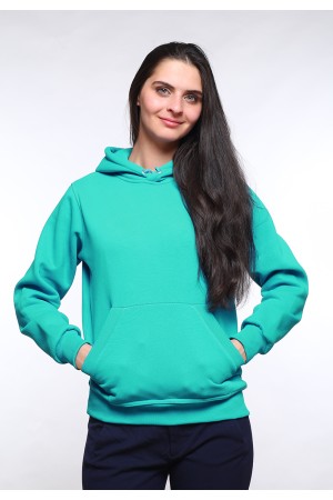 Женская ментоловая толстовка худи классическая 320гр/м.кв (мятный)