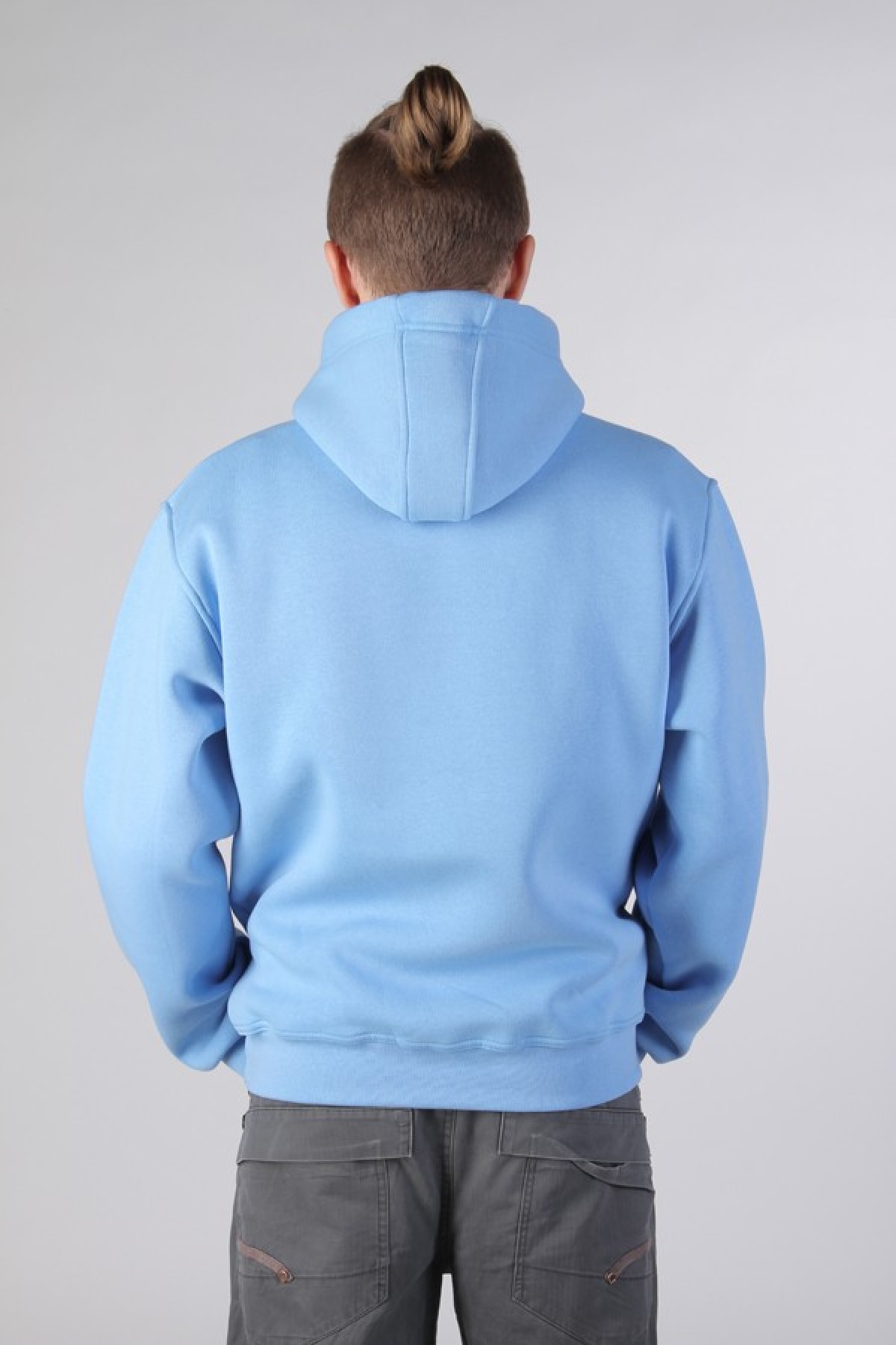 Blue Hoodie Man Classic Мужская небесно-голубая толстовка худи классическая 320гр/м.кв  — фото 3