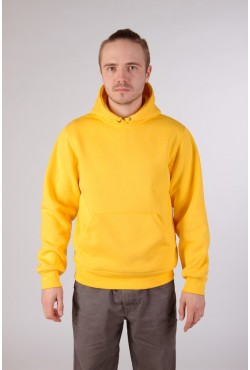 Yellow Color Hoodie Man Classic Мужская желтая толстовка худи классическая 320гр/м.кв