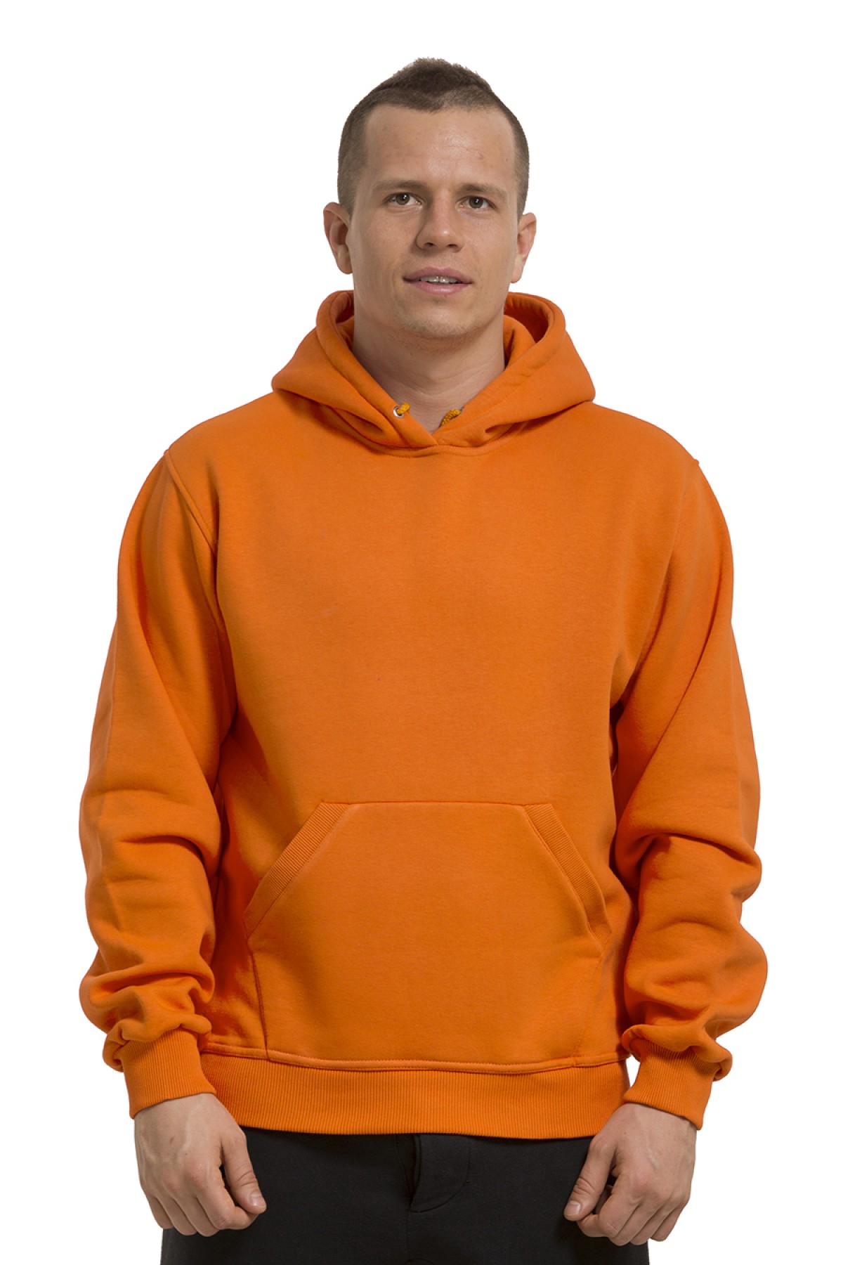 Orange Hoodie Man Classic Мужская оранжевая толстовка худи классическая 320гр/м.кв — фото 3