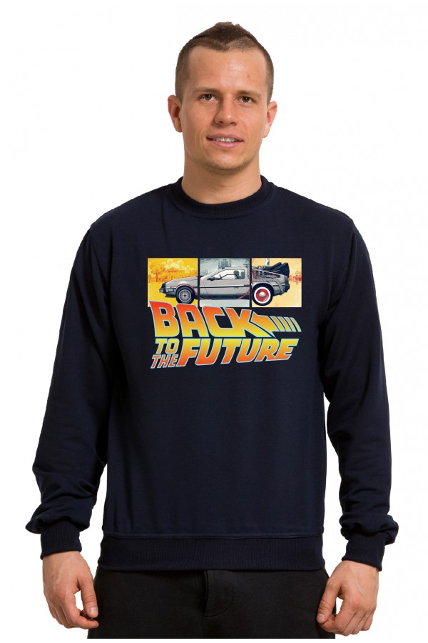  Толстовка, свитшот, футболка  с принтом Back to the Future (Назад в будущее)