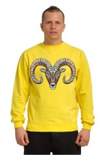 Толстовка, свитшот, футболка с принтом Баран в этническом стиле