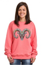 Толстовка, свитшот, футболка с принтом Баран в этническом стиле