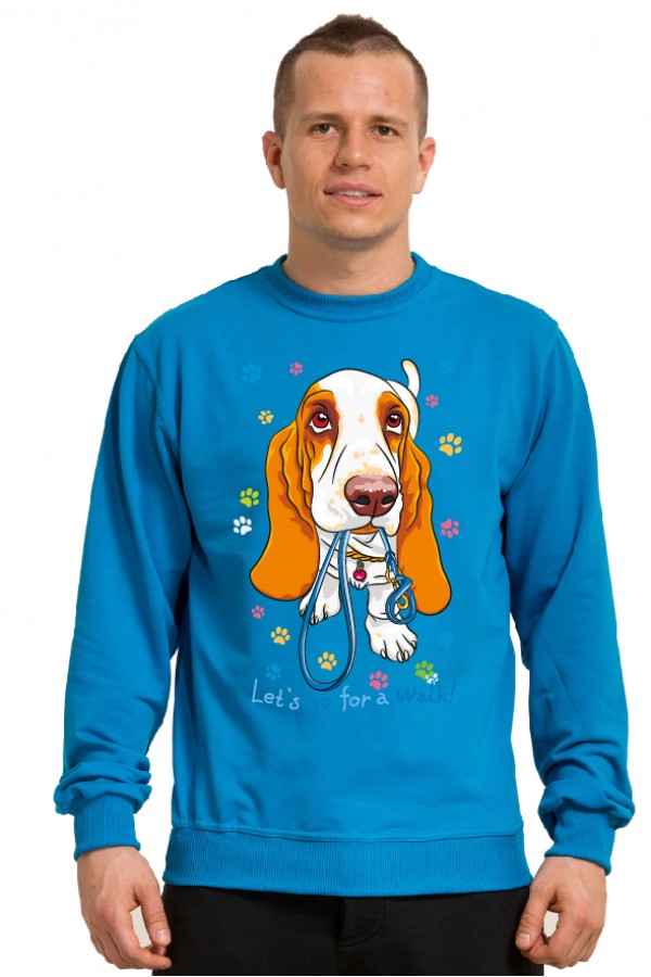 Толстовка, свитшот, футболка с Собакой Бассет