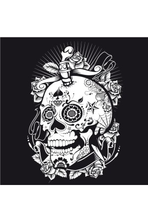 Толстовка, свитшот, футболка Безумный череп