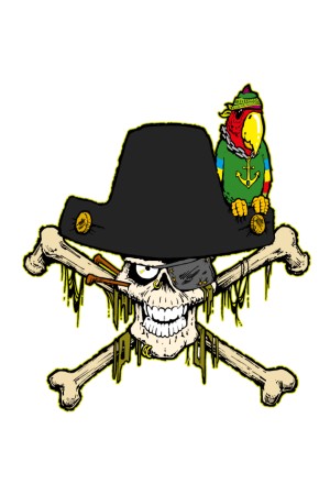 Толстовка, свитшот, футболка Череп пират