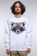  Худи, свитшот, футболка с принтом Енот в этническом стиле