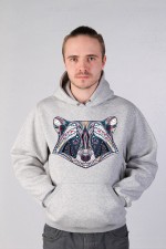  Худи, свитшот, футболка с принтом Енот в этническом стиле